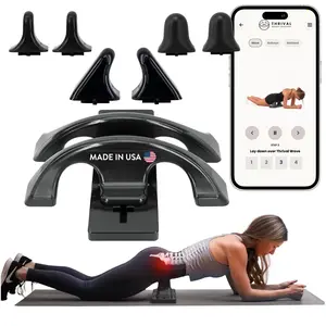 Thrival Relief Pro - Fully Adjustable Psoas and Iliacus Muscle Release Tool with Thrival App for Hip Flexor, Back, Glute and Neck Pain - Trigger Point and Myofascial Release Tool - Carbon Black