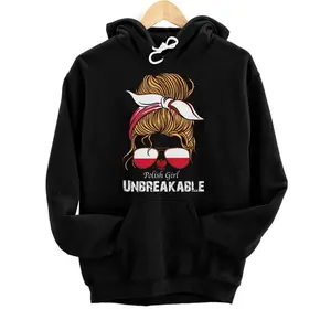 Polish Girl Unbreakable Messy Bun Sunglasses Poland Polska Hoodie, Sweatshirt, T-Shirt