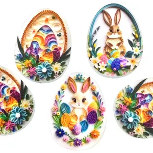 1pc Secret Garden Printed Silicone Focal Beads - Easter Day Crafting & Beading DIY Craft Supplies for Beaded Keychains