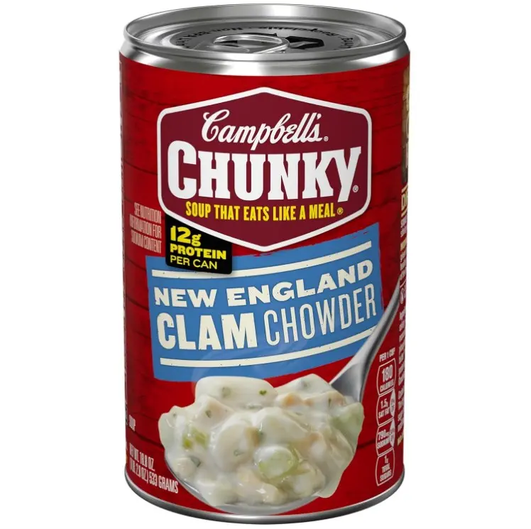 Campbell's Chunky Soup, New England Clam Chowder, 18.8 Oz Can
