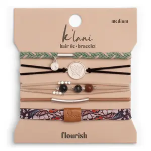 "Flourish" Natural Butterfly Hair Tie Bracelets