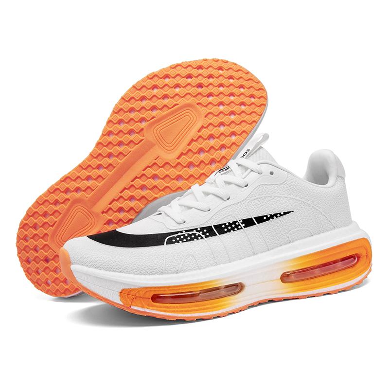 New Air Cushion Couple Running Shoes for Men Women Gore-Tex Technology Comfortable Stylish Design Neon Yellow & Black Shoes with Air Cushion Technology for Daily Wear or Light Activities air cushion sole