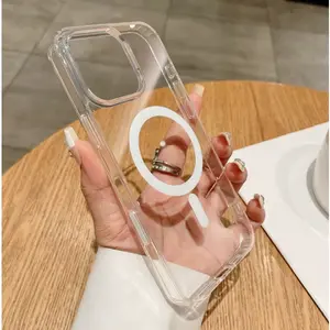 Clear Magnetic for iPhone 17/16/15/14/13/12/11 Pro Max Case,Compatible with MagSafe,[Not Yellowing][Military-Grade Drop Protection] Shockproof Crystal Clear Case for iPhone 17 Pro Max Phone Case