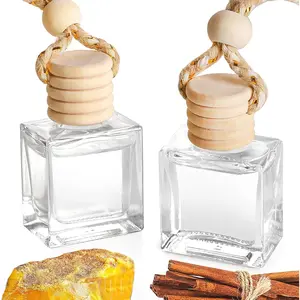 2- Pack Amber Sandalwood Car Air Freshener Hanging Long Lasting Car Scent Essential Oil Diffuser Car Perfume Inspired Fragrances for Men and Women by