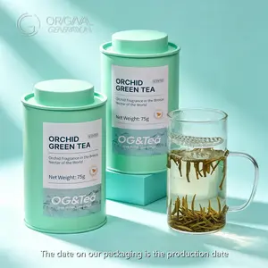 BOGO Orchid Princess Tea 2 Tins (75g/tin)×2 With Moon Glass Cup
