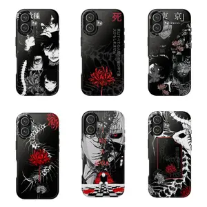 Tokyo Ghoul Dark Gothic Anime Protective Cellphone Case - Durable Shockproof Polycarbonate Shell Accessory for iPhone 17 ProMax,16,15,14,13,12,11 Plus & Handheld Devices, Ideal Gift for Anime Fans, Accessories