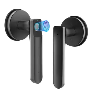 Fingerprint Door Lock by , Biometric Smart Door Knob with Handle( Black)