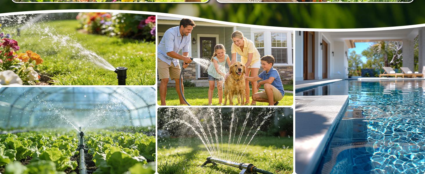 Solar Powered 2 Outlet Sprinkler Timer,Brass Inlet Programmable Garden Hose Timer with Rain Delay Auto Irrigation System,Plant Watering Devices,Garden Watering Timer