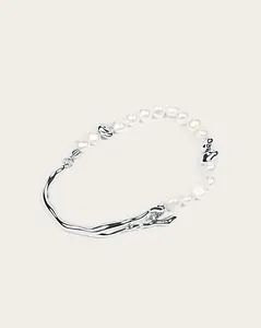 Flow Pearl T-Lock Bracelet - Sterling Silver