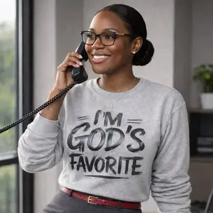 Christian “I’m God’s Favorite Screen Print Transfer only – Faith Inspirational Design for T-Shirts