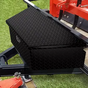 YITAMOTOR 33 / 39 Inch Trailer Tongue Boxes, Heavy Duty Aluminum Trailer Tool Box, Diamond Plate Storage Box, Waterproof Trailer Box for Pick Up Truck Bed, RV Trailer with Lock and Keys Organiser
