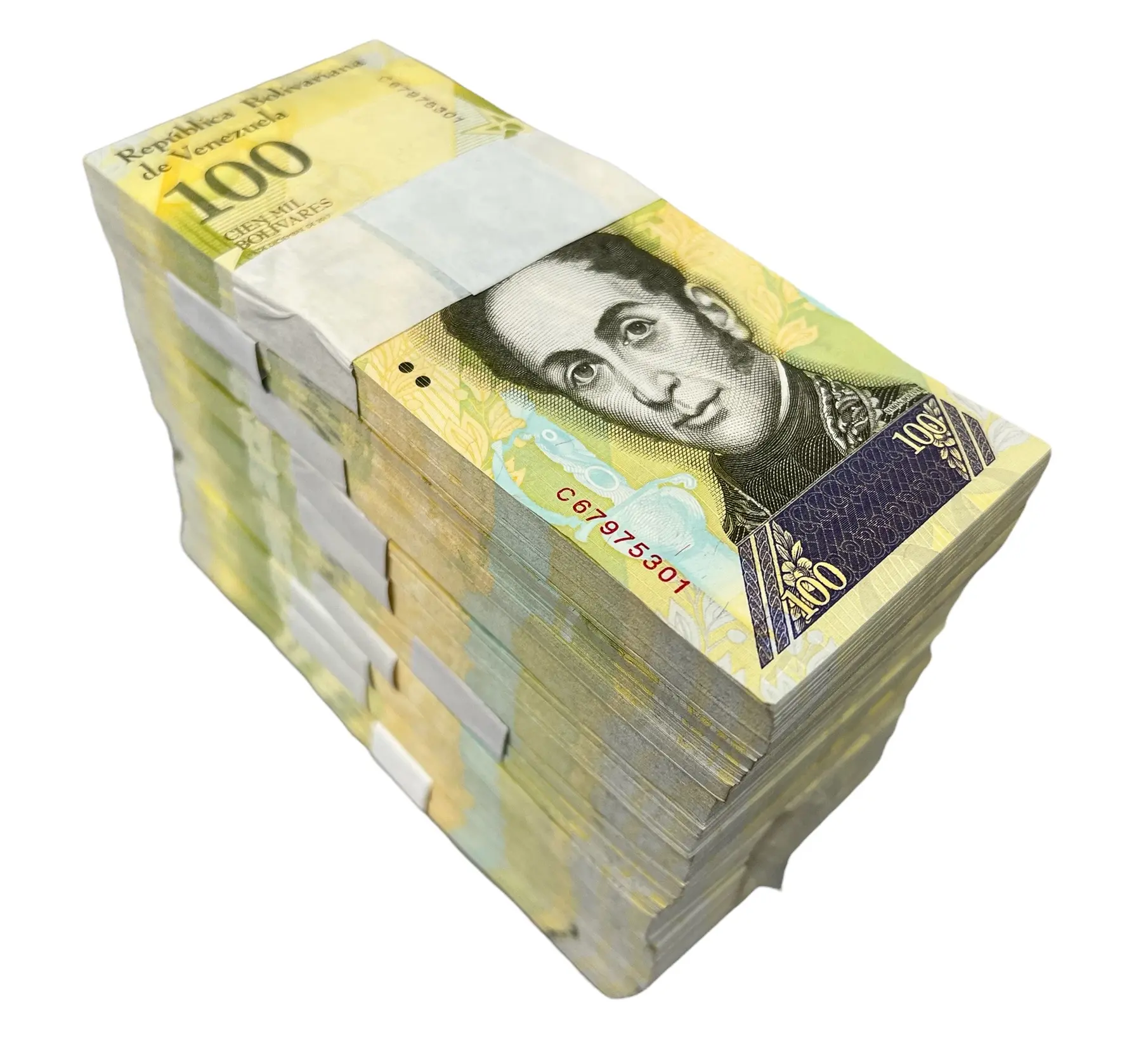 100,000 Venezuela Bolivar Fuerte Uncirculated 2017 - BRICK of 1000