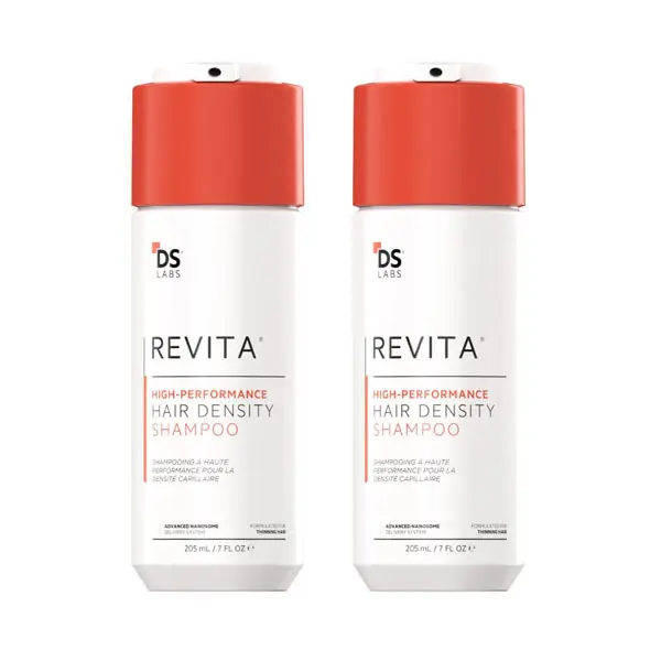 DS Labs Revita Hair Density Shampoo for Thinning Hair, 205 mL (2 Pack) | Powered by peptides, caffeine & amino acids to support scalp wellness and healthier-looking, fuller-looking hair.