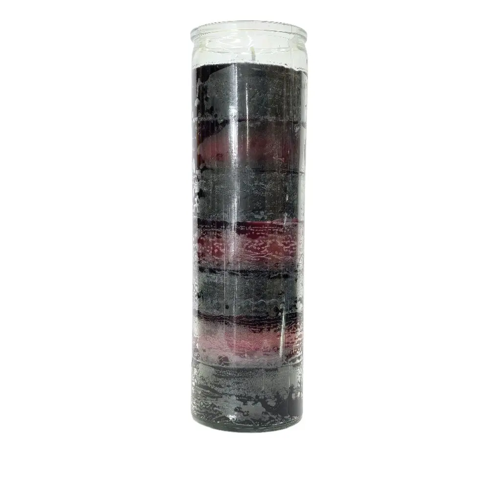 7X Reversible Candle Breaks Witchcraft Cleanses & Sends Negativity Back - Black and Red Design prayer candle prayer Candles Decor Light