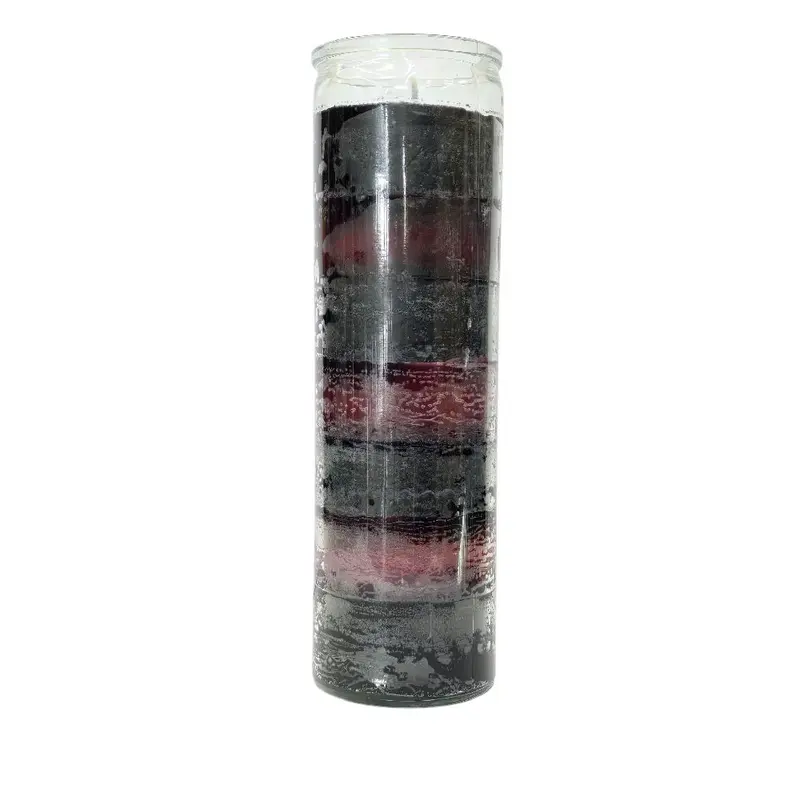 7X Reversible Black and Red Cylinder Paraffin Wax Aromatherapy Candle - Witchy Decorations for Room, Black Absorbs Negativity, Cleanses the Aura, Cut Out Home Supplies Light