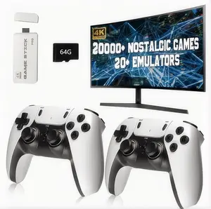 Retro Gaming Console 20,000+ Games 23 Emulators 4K HD HDMI TV Game Stick Plug & Play with 2 Wireless Controllers for TV