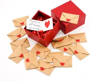 DIY Love Notes Box - 30/60 Blank Mini Note Cards with Envelopes, Cute Romantic Gifts for Boyfriend, Girlfriend, Husband & Wife, Ideal for Birthday & Valentine’s Day、memorial day sale、memorial day deals