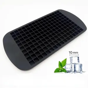 2/1Pcs 160 Grid Mini Silicone Ice Cube Trays, Flexible Non-Stick Tiny Ice Maker Mold, Reusable Portable Kitchen Gadget for Home Kitchen & Bar, Travel, Camping, Summer Parties, Must-Have Summer Drink Accessory