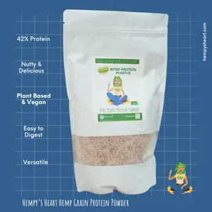 Hempy's Heart Hemp Grain Protein Powder - 42% Protein