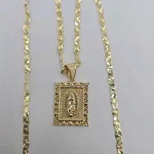 VIRGIN MARY religious necklace gold-plated regular chain style beautiful style