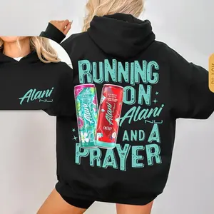 Running On Alani Nu And A Prayer Sweatshirt, Gender Fluid Fashion, Modern Fit, Unisex Pullover for Women, Sizes for Everyone, Casual Daily Wear