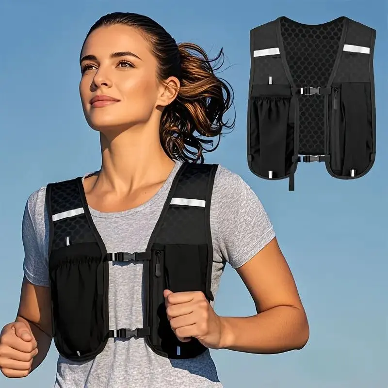Lightweight Breathable Running Hydration Vest for Men Women, Trail Running Vest with Water Bladder & Bottle Holder, Adjustable Marathon Backpack for Hiking, Cycling & Outdoor Training