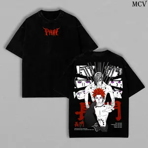 Pain Nagato – Naruto Washed Oversized T-Shirt, Unisex Vintage Heavy Cotton Anime Tee MCV