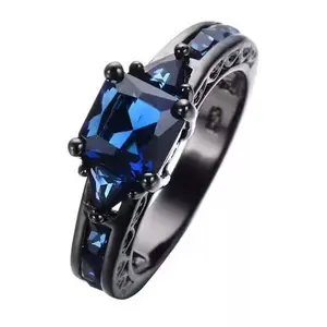 Dark Majesty Sapphire Ring. Blue Sapphire Ring
