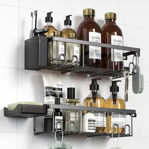 Shower Caddy 7 Pack Adhesive Shelf Organizers for Bathroom Kitchen, No Drilling, Shower Caddy Organizer,Rustproof Stainless Steel Shower Shelves Racks