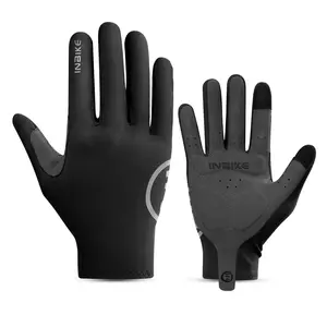 INBIKE Touchscreen Cycling Gloves - 3mm Shockproof Gel Padding & UPF 50+ Sun Protection - Breathable Full Finger Gear for MTB, Road Bike & Hiking