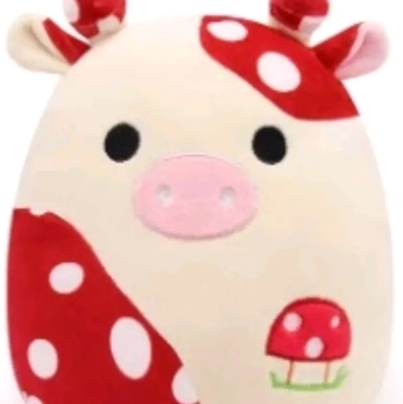 Fussy Mushroom 10" Red Cow Pillow Stuffed Plushes Animal - 10 inches.   BY 1 get 1 for Free