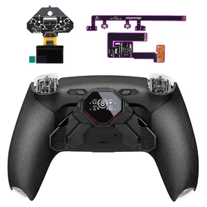eXtremeRate Spark Paddles Kit for PS5 Controller BDM-030 040 050 060, OLED Display + Clicky Trigger Stops + Ergonomic Rubberized Grips Remappable 4 Back Buttons Set for PS5 Controller