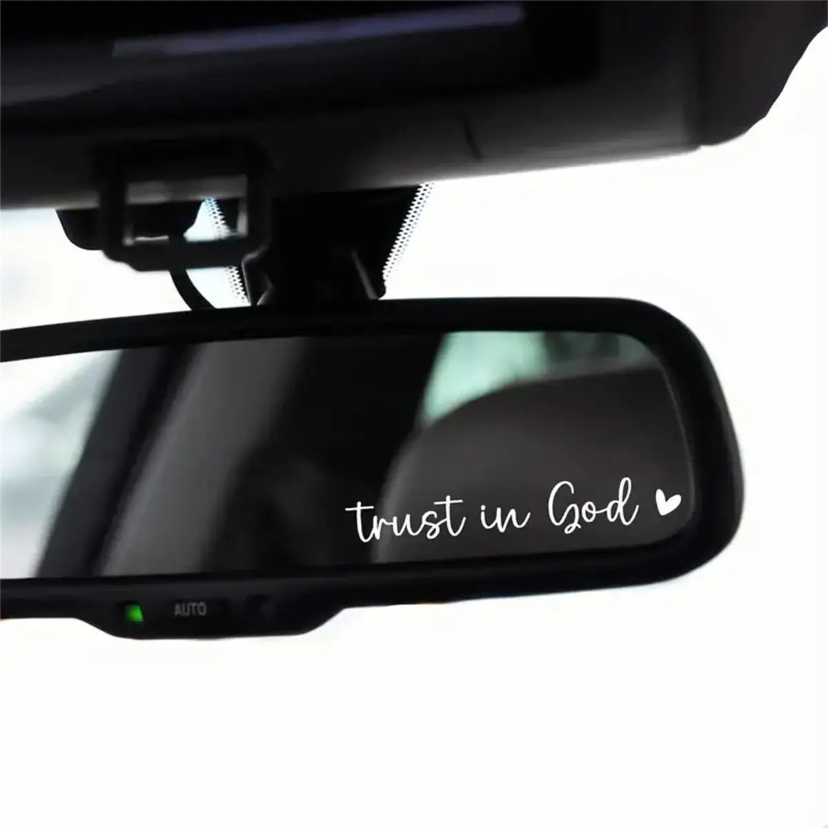 Trust in God Pattern Car Mirror Sticker, 2 Counts/set Vinyl Decals, Durable Exterior Accessories for Car, Laptop & Wall