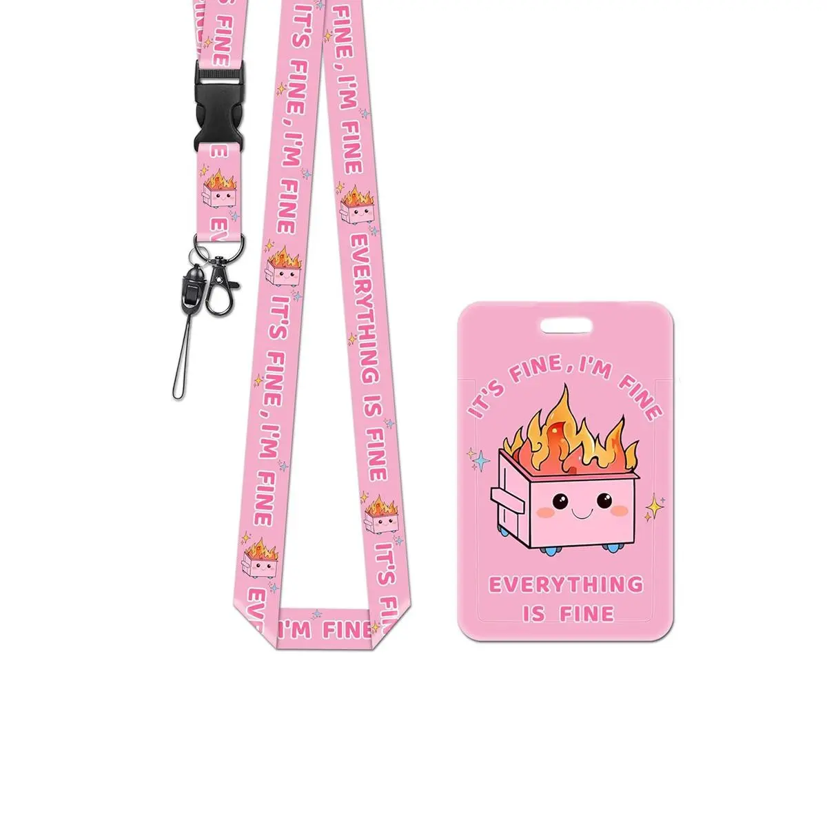 1 Piece Set (lanyard + Card Holder), Essential Accessory Combo, Perfect for Daily Use, Durable & Convenient Design, Id Badge Holder