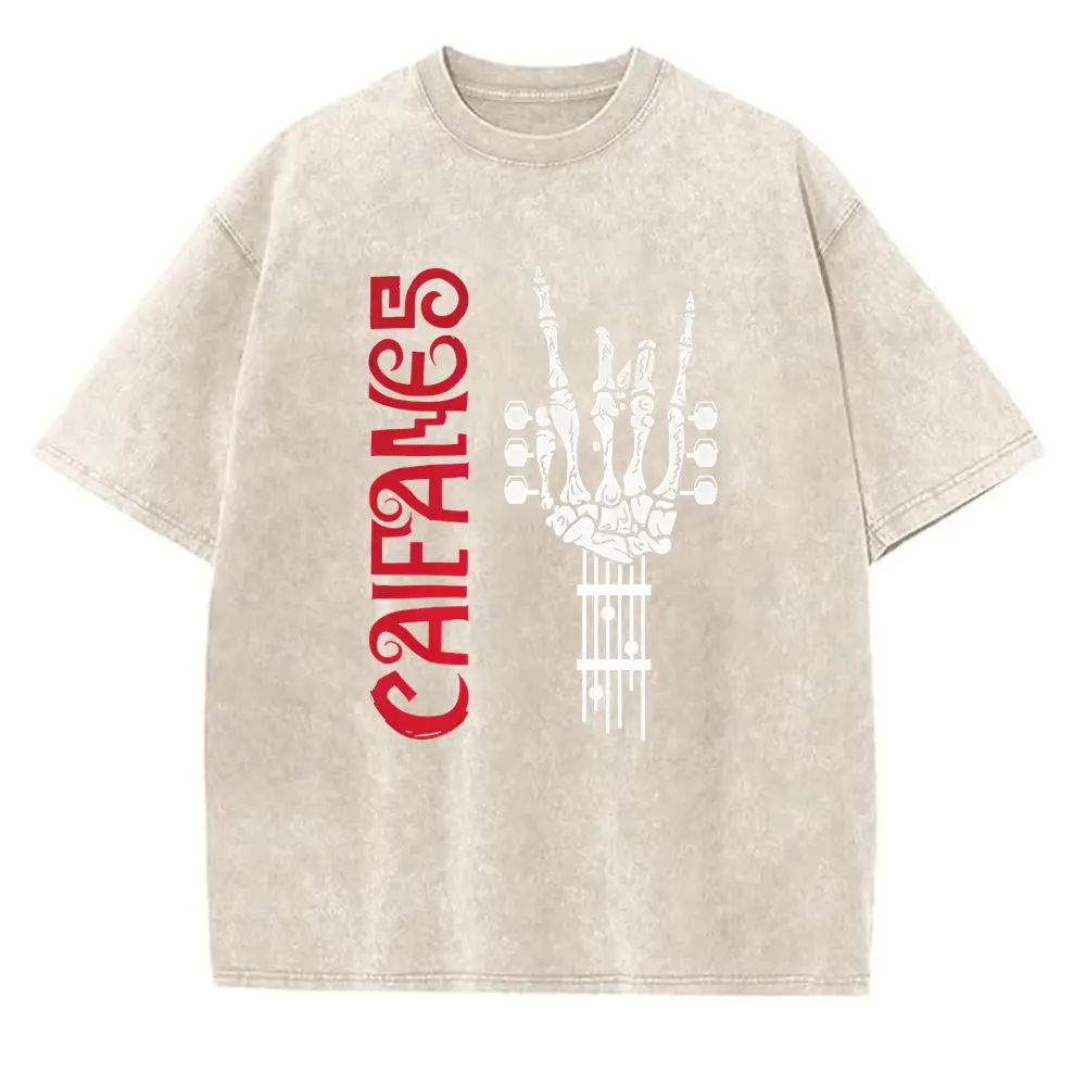 Washed T-shirt-Apricot