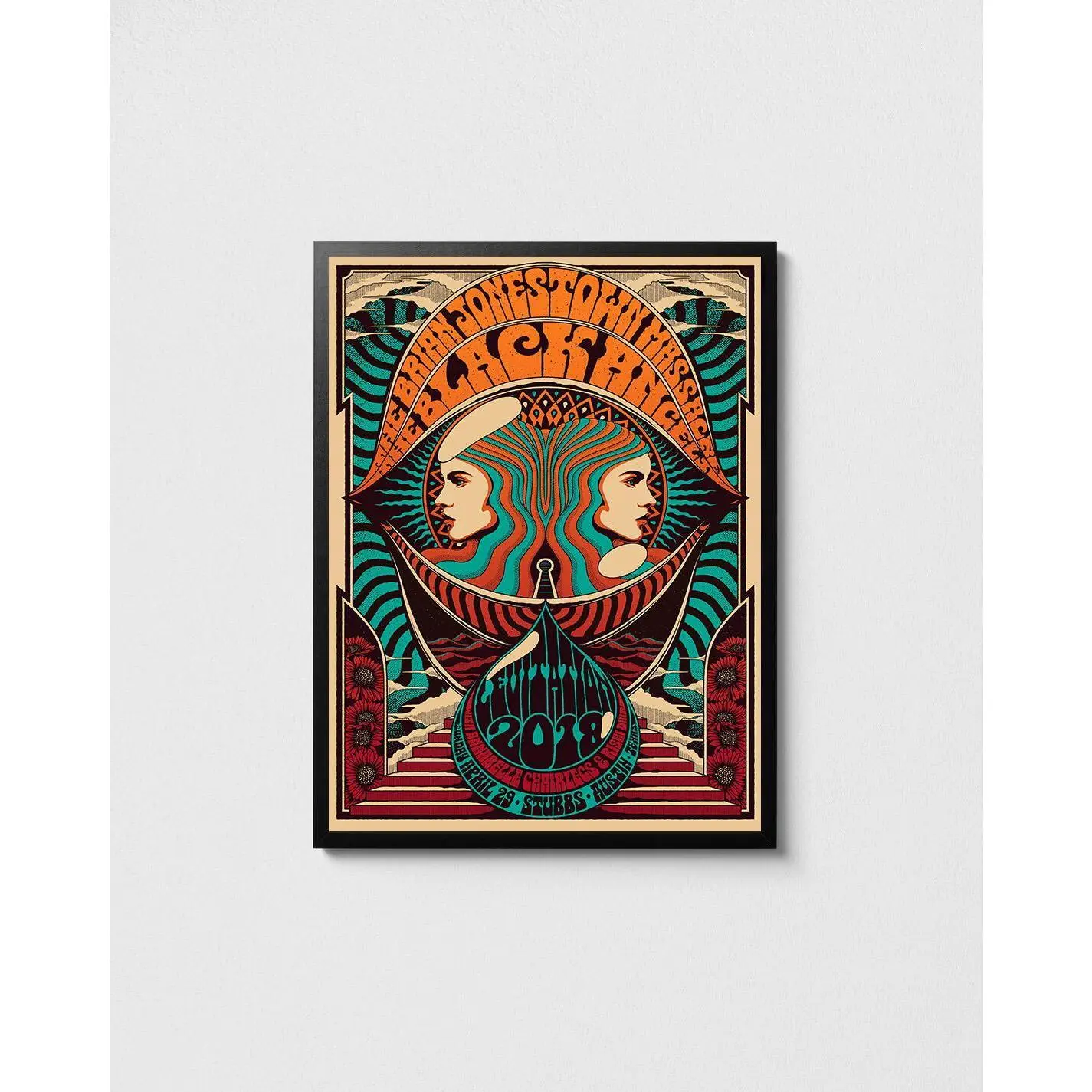 The BJM gig poster, Rock and roll wall art, Music poster for rock lover, Retro music art POSTER
