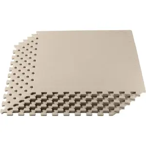 We Sell Mats 3/8" Thick Multipurpose EVA Foam Exercise Floor Mat, Interlocking Tiles, Anti-Fatigue for Home or Gym