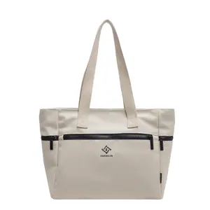 [Christmas Gift] Premium Canvas Large Capacity Tote Bag Casual Shoulder Canvas Bag Versatile Student Class Commuter Bag