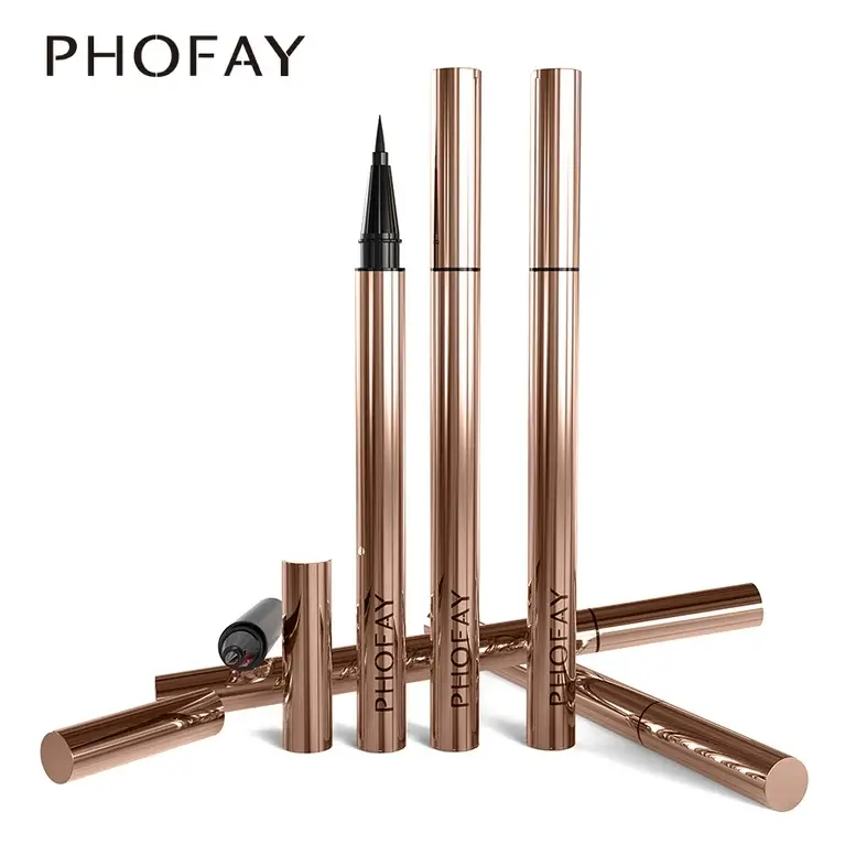 PHOFAY Regular Edition Waterproof Liquid Eyeliner Pen - 1ml Cosmetic, Precise Tip, Sweat-Proof, Oil-Proof, Durable Long-Lasting Formula for Easy Coloring, Essential Eye Makeup Beauty Product