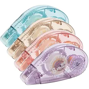 4 Pack Double Sided Tape Roller, Scrapbook Supplies, Glue Tape Roller for Crafts, Double-Sided Adhesive Tape Runner for Scrapbooking, Home School Office Journaling Supplies (0.31 inch X 26.25 feet)