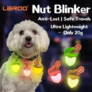 LAROO Pet Fun Hazelnut Charging Glowing Pendant Ultra Lightweight Only 20g Anti Lost Safe Travels Fruit Design