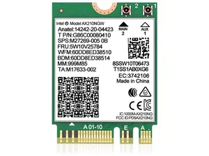 WiFi 6E Wireless Card Intel AX210 NGW Bluetooth 5.3 Tri-Band 5400Mbps Network Adapter for Laptop Support Windows 10/11 (64bit) M.2/NGFF