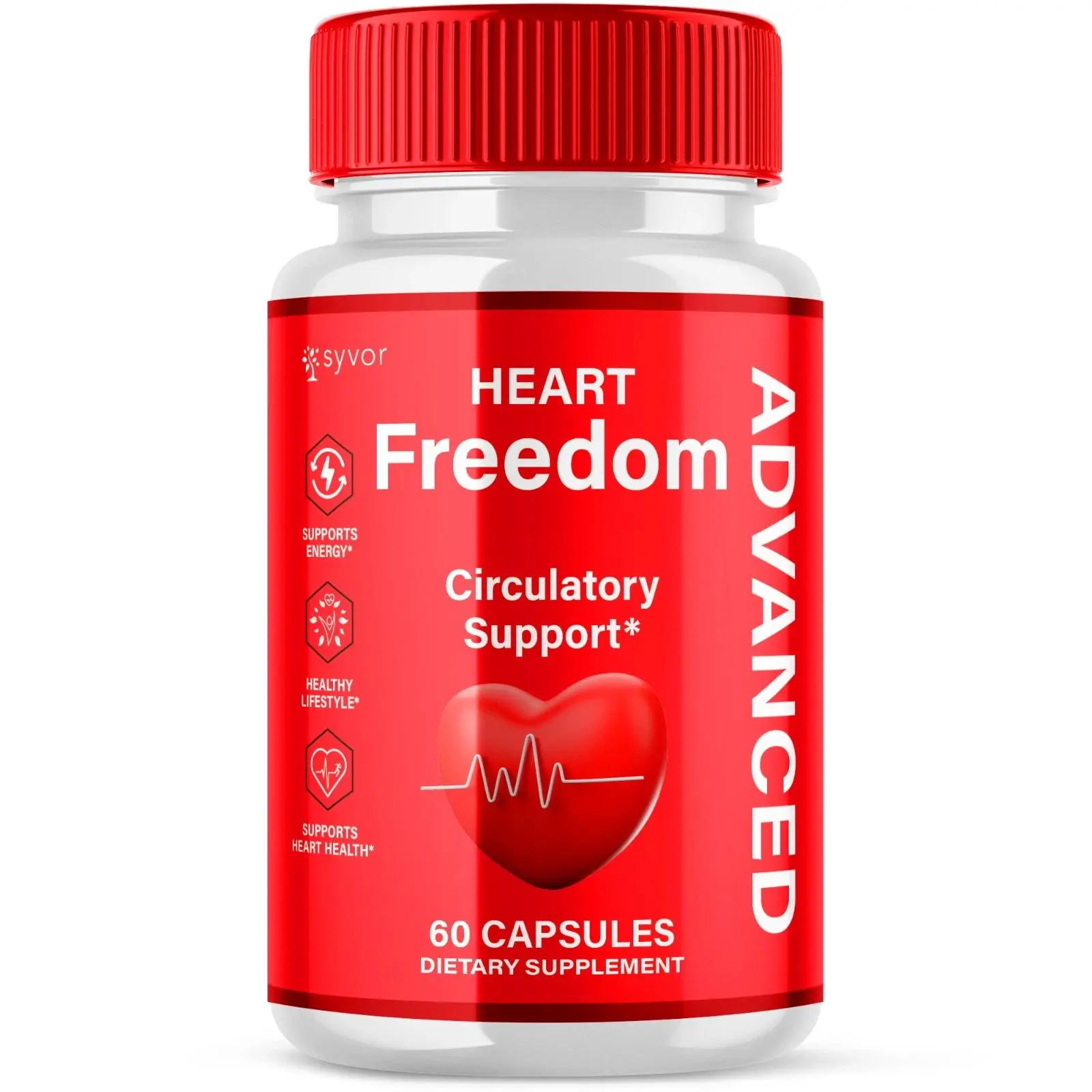 (1 Pack) Heart Freedom Blood Support Advanced Glycogen Supplement 60 Capsules