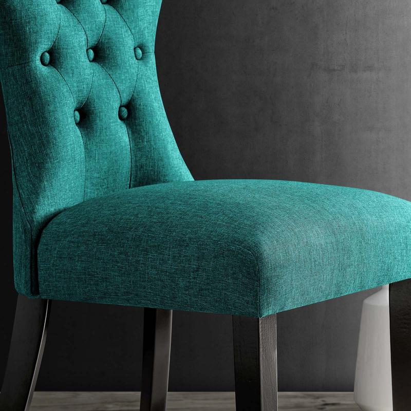 Modway Silhouette Dining Side Chair in Teal