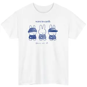 Wave to Earth Miffy Family Meme T-Shirt – Cute Indie K-Pop Band Graphic Tee, Aesthetic Korean Music Shirt for Fans & Trendy Streetwear Lovers
