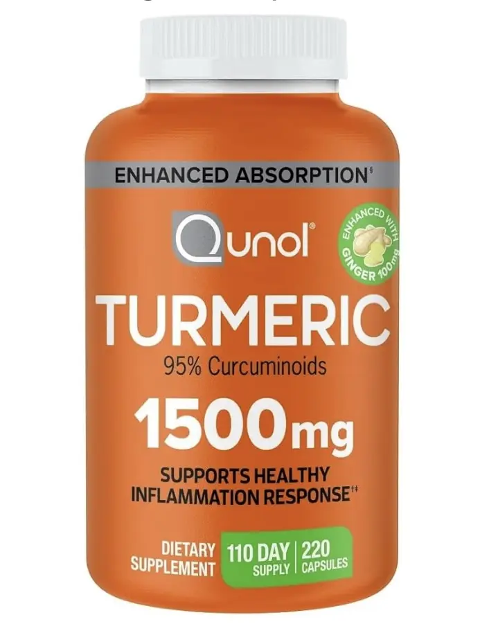Qunol Turmeric Capsules, 1500 mg Strength, 220-Count Edible Health & Nutrition Supplement