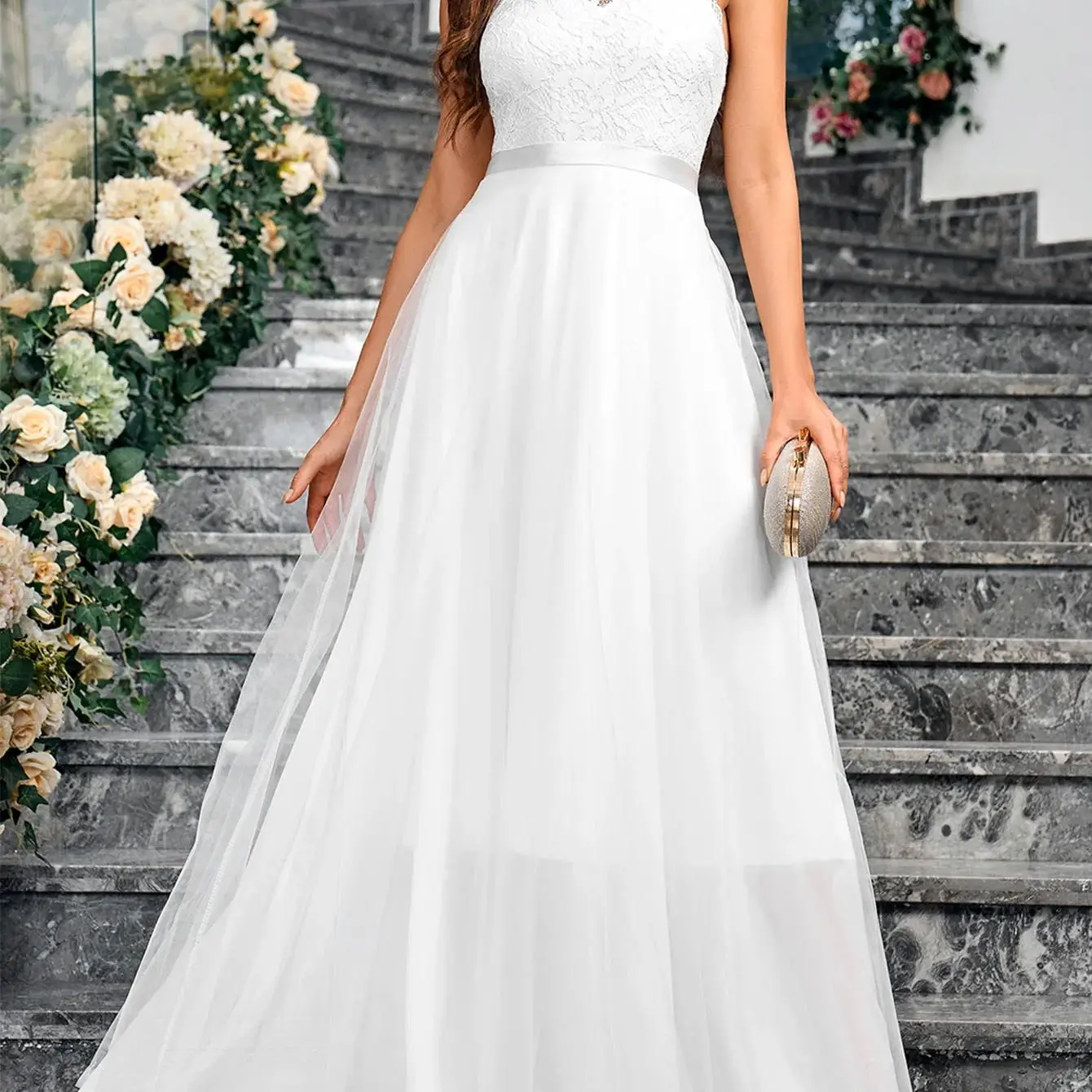 Customizable Plus Size Bridal Gown Lace-Up Chiffon Halter Wedding Dress for Beach Weddings - TikTok Shop Customizable Plus Size Bridal Gown Lace-Up Chiffon Halter Wedding Dress for Beach Weddings - TikTok Shop