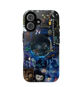Movie Collage Phone Case – Portal Scene, Button-Eyed Characters phone case set, Trendy Gifts Vibes Cute Colorful And Energetic TPU Cover Waterproof for iPhone  Ideal Gift, Phone Accessories for iPhone X XS XR 11 12 13 14 15 16 17 Pro Promax
