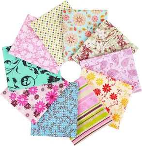 Newbrothread&Craftido -25 Options- 100% Cotton Quilting Fabric Bundles 10pcs Fat Quarters 18”x21”-Medium Weight 5.2 oz- for Quilting, Sewing Project, Patchwork Home Textile