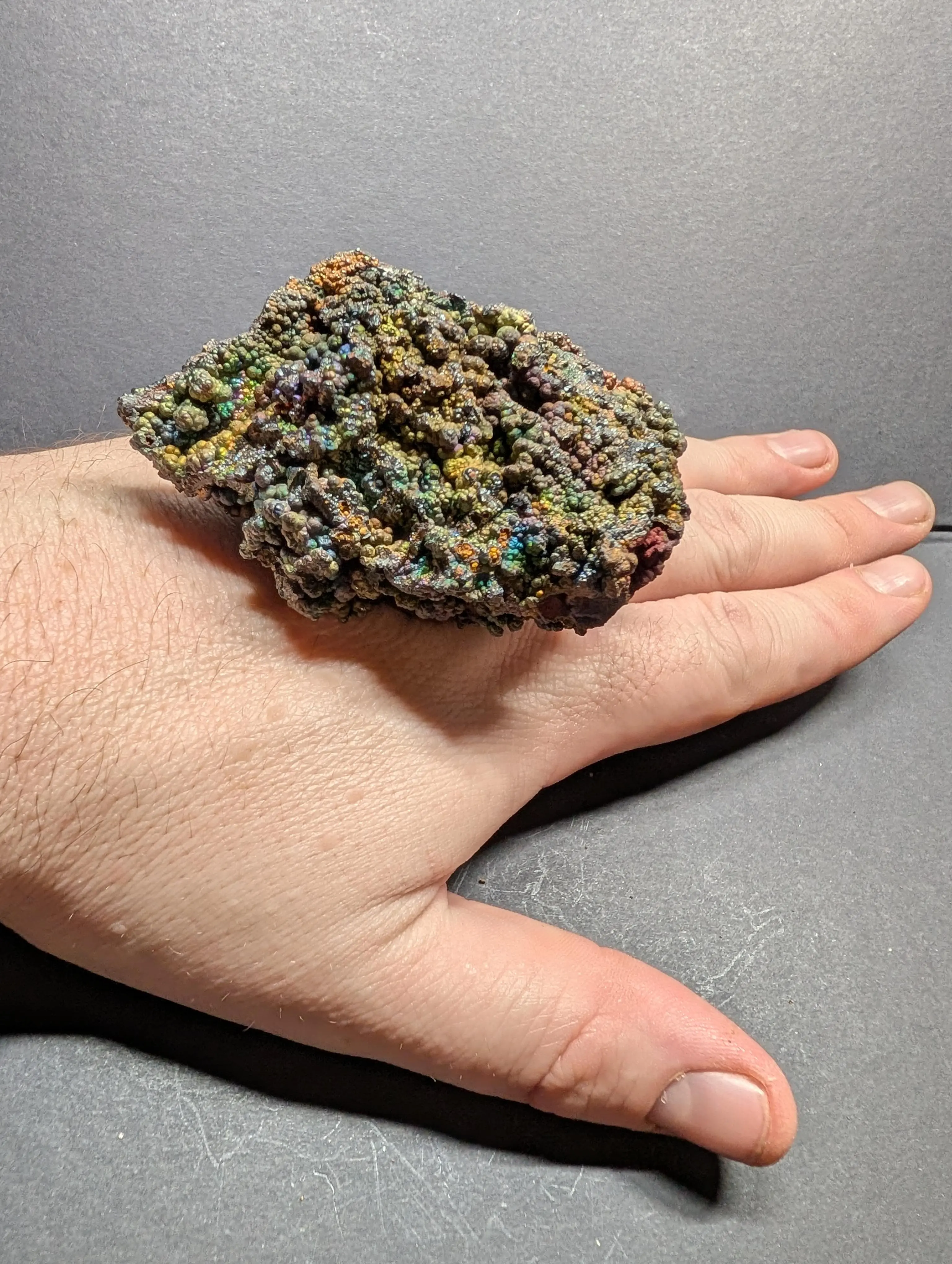 Iridescent Goethite Turgite - Vibrant Multicolor Mineral Specimen for Collectors and Mineral Enthusiasts